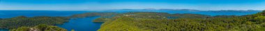 Montokuc Hill, Croati 'deki Mljet Ulusal Parkı' nın hava görüntüsü.