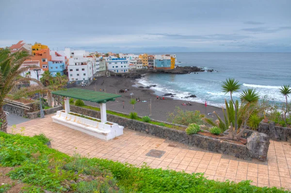 Playa Maria Jimenez Puerto de la Cruz, Tenerife, Kanarya Adaları, İspanya .