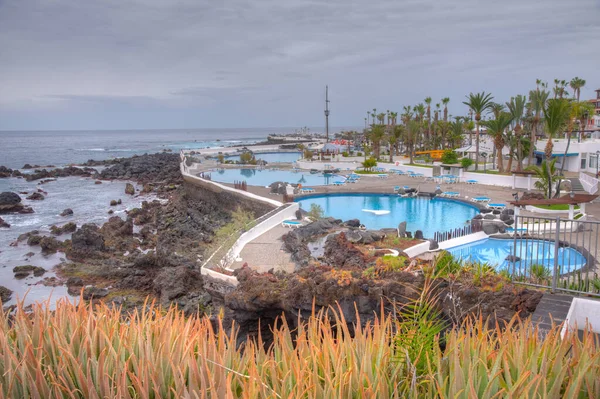 Lago Martianez Στο Puerto Cruz Στην Τενερίφη Κανάρια Νησιά Ισπανία — Φωτογραφία Αρχείου