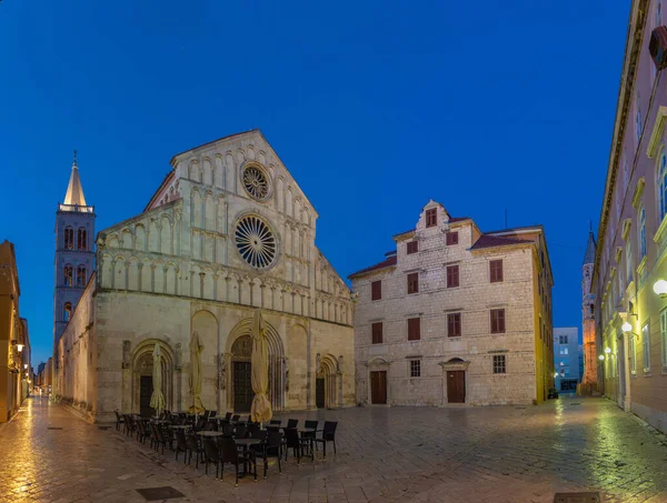 Napkelte Kilátás Szent Anasztázia Katedrális Zadar Croati — Stock Fotó