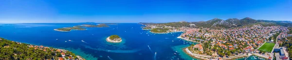 Aerial View Croatian Town Hva — Stock Photo, Image