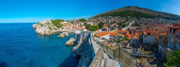 Fortificación Del Casco Antiguo Dubrovnik Croati —  Fotos de Stock