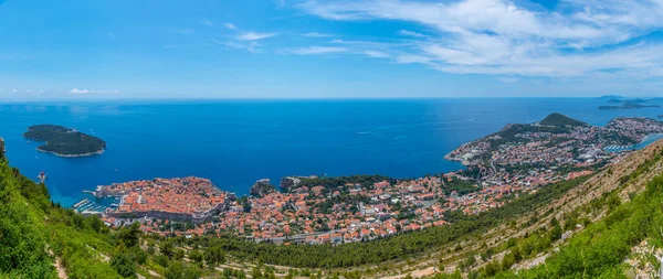 Srd hil 'den Hırvat kasabası Dubrovnik' in hava manzarası