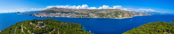 Vista Aérea Dubrovnik Isla Lokrum Croati —  Fotos de Stock