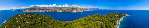Vista Aérea Dubrovnik Isla Lokrum Croati — Foto de Stock
