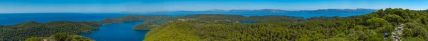 Luchtfoto Van Het Nationale Park Mljet Vanaf Heuvel Montokuc Croati — Stockfoto