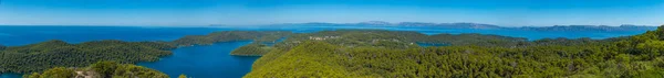 Widok Lotu Ptaka Park Narodowy Mljet Wzgórza Montokuc Croati — Zdjęcie stockowe