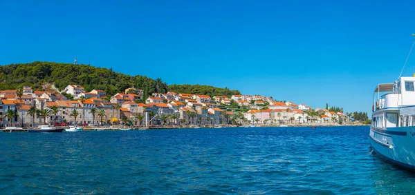 Kustlijn Van Korcula Stad Croati — Stockfoto