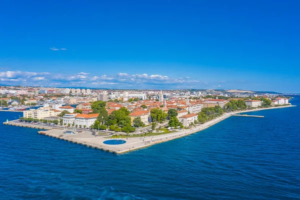 Hırvat Kasabası Zadar Hava Manzarası — Stok fotoğraf