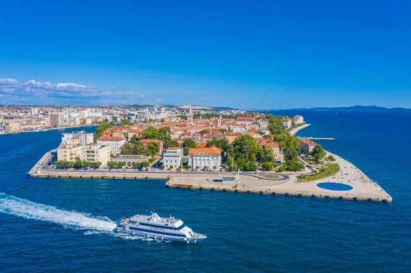 Hırvat kasabası Zadar 'ın hava manzarası