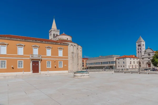 Zeleni Trg Square Zadar Saint Donatus Church Saint Marija Church — ストック写真