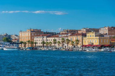 Hırvatistan 'ın Zadar kentindeki yat limanında demirli gemiler görülüyor