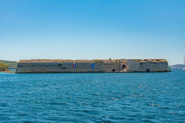 Hırvatistan 'ın Sibenik kentindeki Aziz Nicholas kalesi