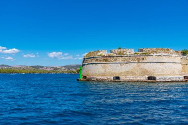 Hırvatistan 'ın Sibenik kentindeki Aziz Nicholas kalesi