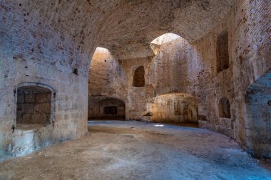 Hırvatistan 'ın Sibenik kentindeki Aziz Nicholas kalesi