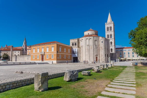 Panorama Van Zeleni Trg Plein Kroatische Stad Zadar — Stockfoto