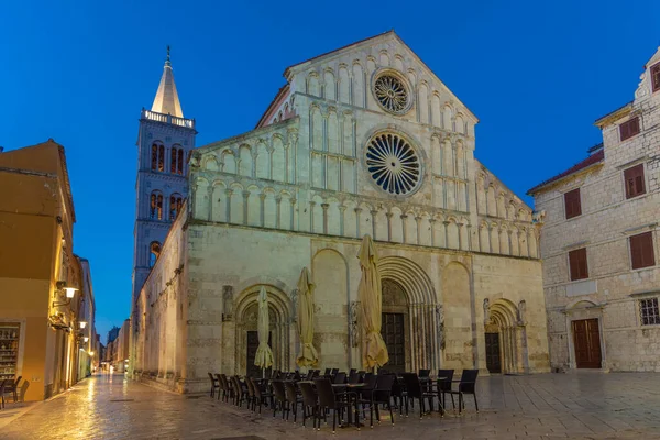Zonsopgang Uitzicht Kathedraal Van Saint Anastasia Zadar Kroatië — Stockfoto