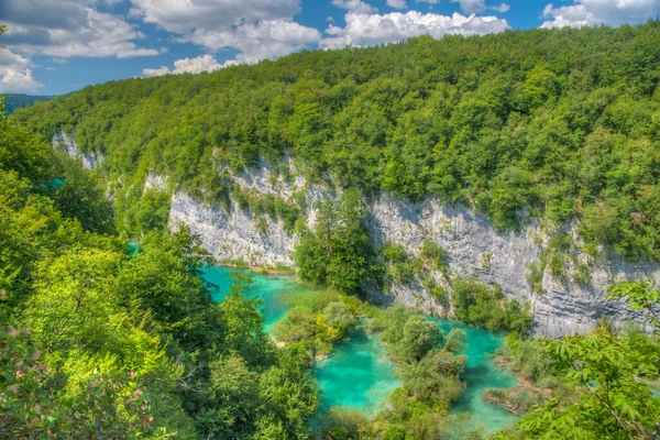 Aerial View Plitvice Lakes National Park Croatia — Stock Photo, Image
