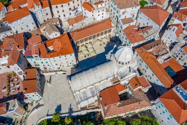 Flygfoto Över Katedralen Saint James Sibenik Kroatien — Stockfoto