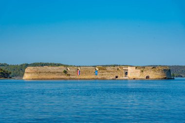 Hırvatistan 'ın Sibenik kentindeki Aziz Nicholas kalesi