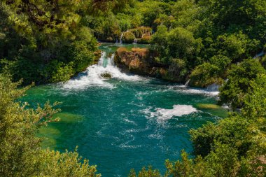 Hırvatistan 'daki Krka Ulusal Parkı' nda şelaleler