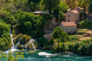 Hırvatistan 'daki Krka Ulusal Parkı' nda şelaleler