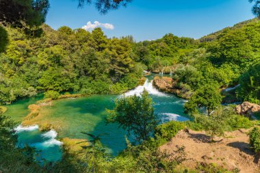 Hırvatistan 'daki Krka Ulusal Parkı' nda şelaleler