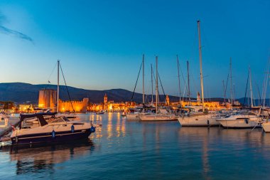 Hırvat kenti Trogir 'in deniz manzarası