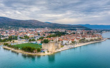 Hırvat kenti Trogir 'in hava manzarası