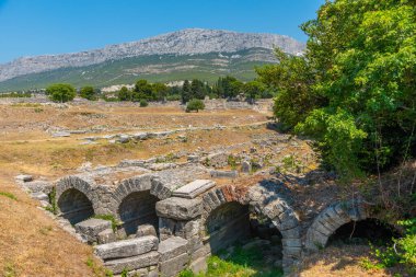 Hırvatistan 'ın Split kenti yakınlarındaki antik Salona kalıntıları