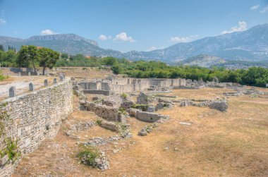 Hırvatistan 'ın Split kenti yakınlarındaki antik Salona kalıntıları