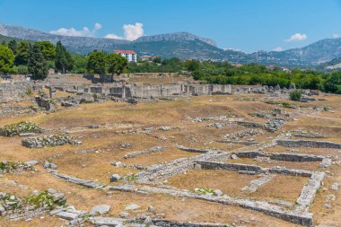 Hırvatistan 'ın Split kenti yakınlarındaki antik Salona kalıntıları