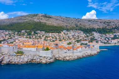 Hırvat kasabası Dubrovnik 'in hava manzarası