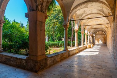 Hırvatistan 'ın Lokrum Adası' ndaki Aziz Mary Manastırı