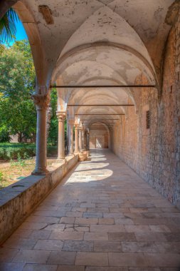 Hırvatistan 'ın Lokrum Adası' ndaki Aziz Mary Manastırı