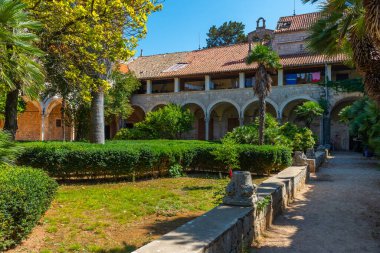 Hırvatistan 'ın Lokrum Adası' ndaki Aziz Mary Manastırı