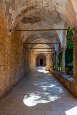 Hırvatistan 'ın Lokrum Adası' ndaki Aziz Mary Manastırı