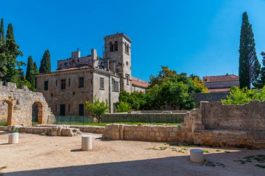 Hırvatistan 'ın Lokrum Adası' ndaki Aziz Mary Manastırı