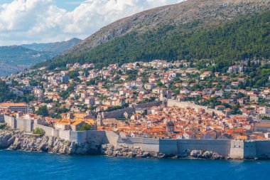 Hırvat kasabası Dubrovnik 'in hava manzarası