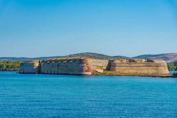 Hırvatistan 'ın Sibenik kentindeki Aziz Nicholas kalesi