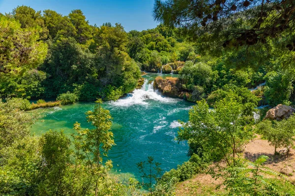 Watervallen Nationaal Park Krka Kroatië — Stockfoto