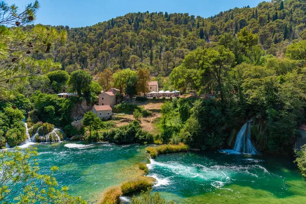 Hırvatistan 'daki Krka ulusal parkında su değirmeni