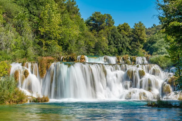 Skradinski Buk Vízesés Krka Nemzeti Parkban Horvátországban — Stock Fotó