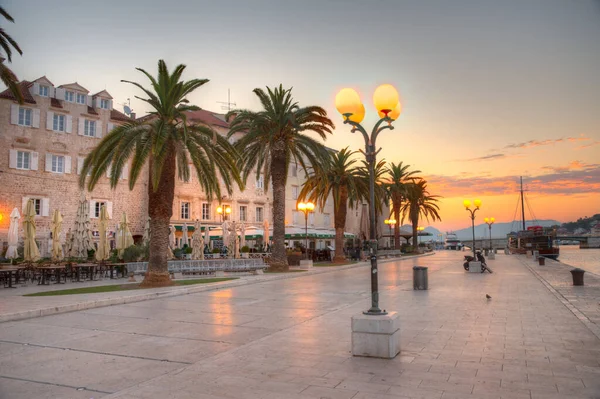 Widok Nadmorską Promenadę Trogir Chorwacja — Zdjęcie stockowe