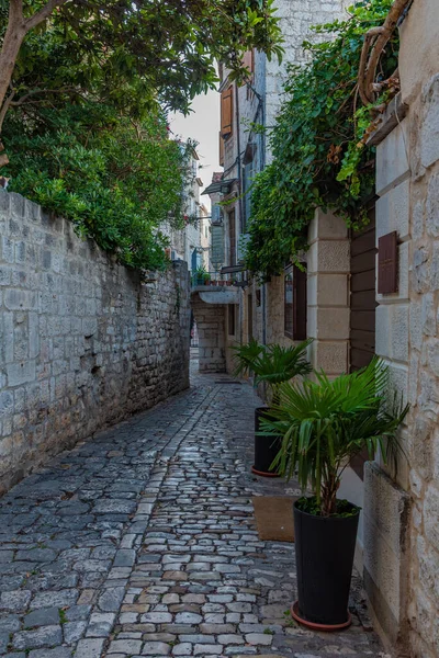 Vecchia Strada Stretta Nel Centro Storico Trogir Croazia — Foto Stock