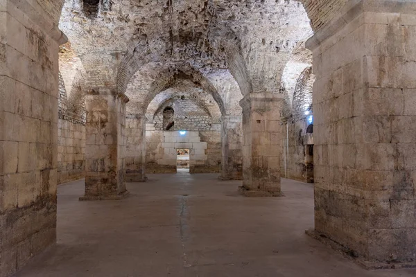 Stenen Gewelven Van Het Paleis Van Diocletianus Kroatische Stad Split — Stockfoto
