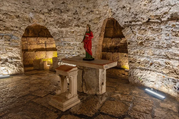 Crypte Van Kathedraal Van Saint Domnius Split Kroatië — Stockfoto