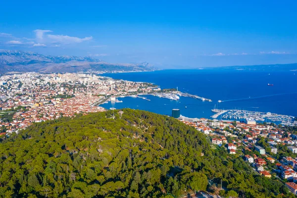 Aerial View Croatian City Split — стоковое фото