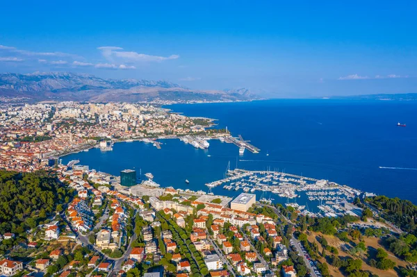 Hırvat kenti Split 'te marina manzarası