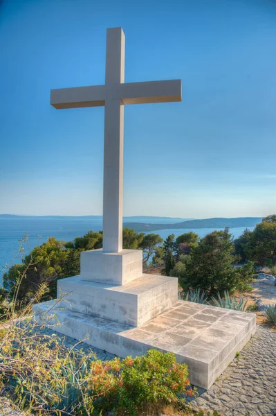 Cross Marjan Hill Split Croatia — Stock Photo, Image